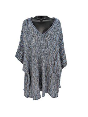 Catherine Knit Tunic Sweater Short Sleeve Relaxed Fit Textured Boho Plus Size 3X